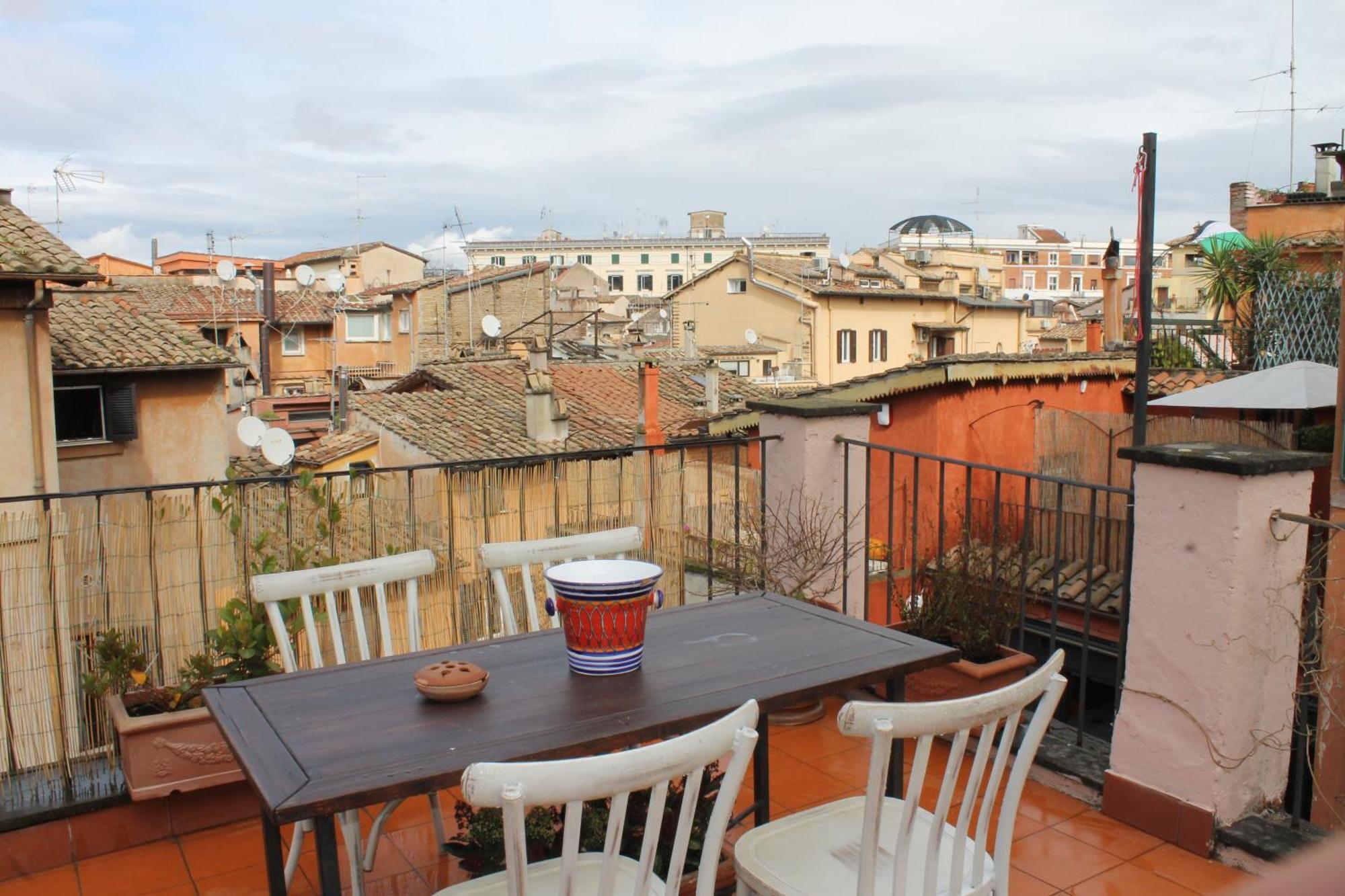 Casa Greco - Attico Con Terrazza, Trastevere 罗马 外观 照片